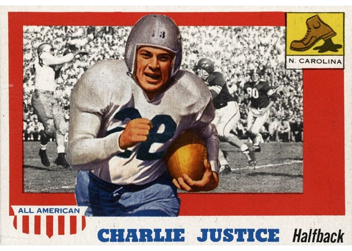 1955 Topps All-American #63 Charlie Justice, North Carolina