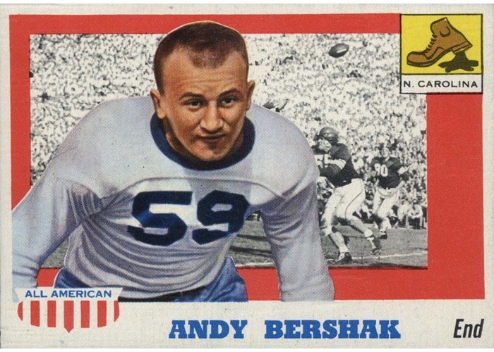 1955 Topps All-American #7 Andy Bershak, North Carolina