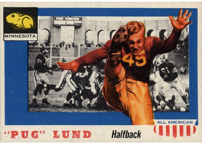 1955 Topps All-American #79 Pug Lund, Minnesota