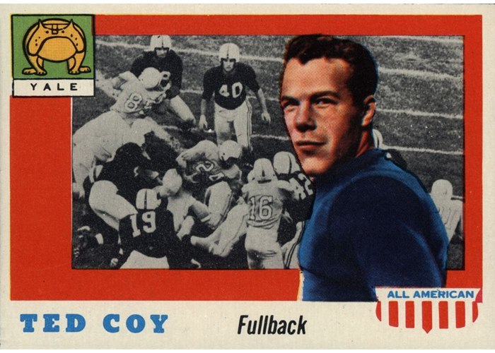 1955 Topps All-American #83 Ted Coy, Yale