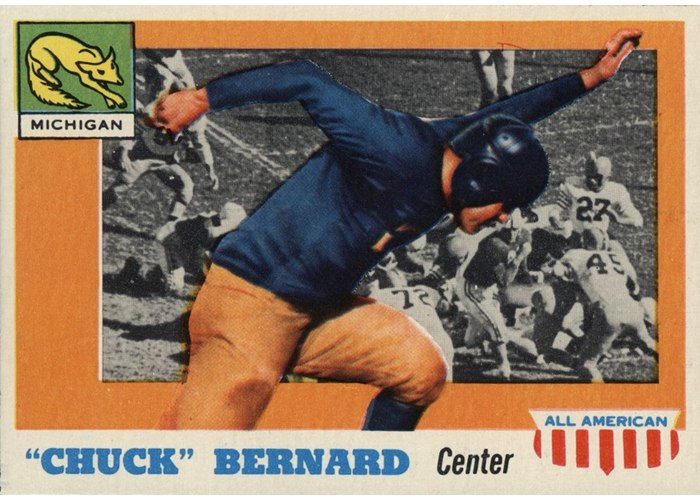 1955 Topps All-American #94 Chuck Bernard, Michigan