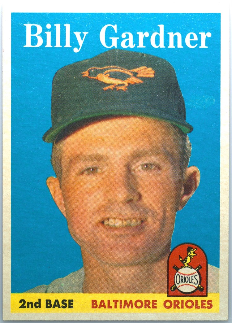 1958 Topps #105 Billy Gardner, Baltimore Orioles