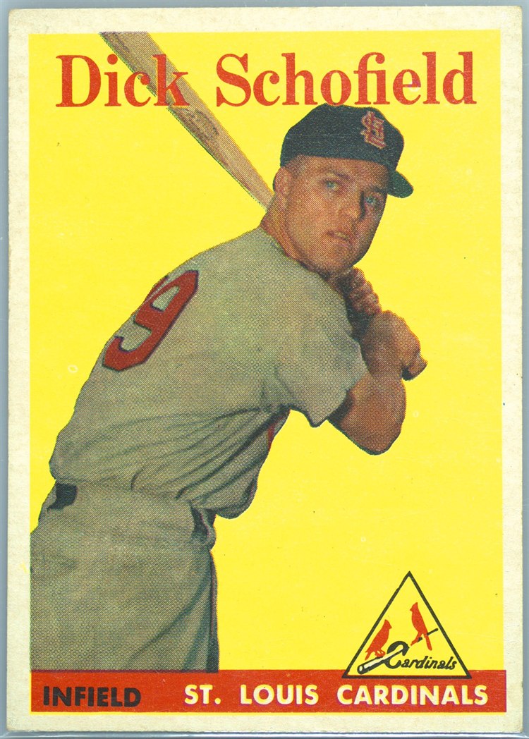1958 Topps #106 Dick Schofield, St. Louis Cardinals
