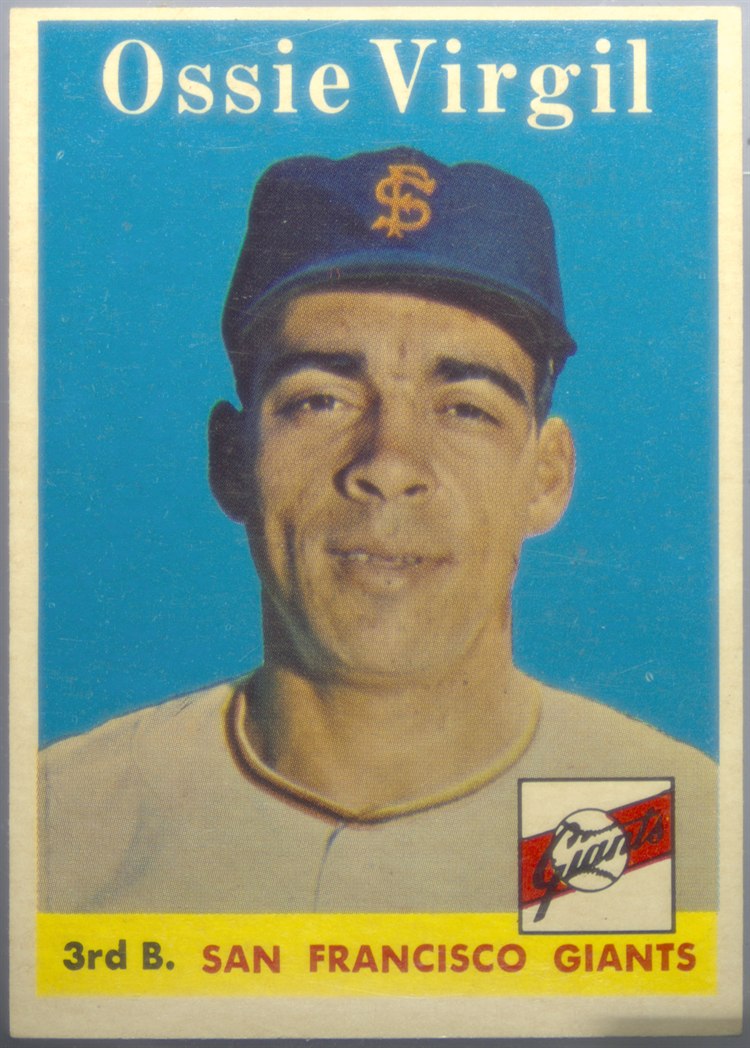 1958 Topps #107 Ossie Virgil, San Francisco Giants