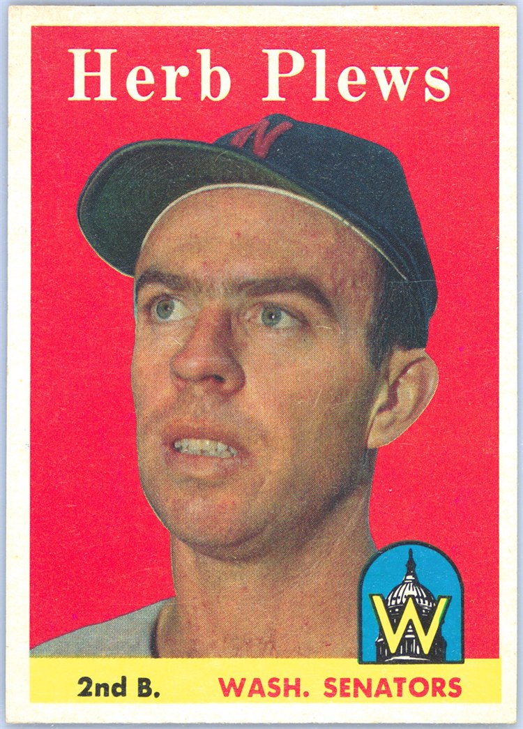 1958 Topps #109 Herb Plews, Washington Senators