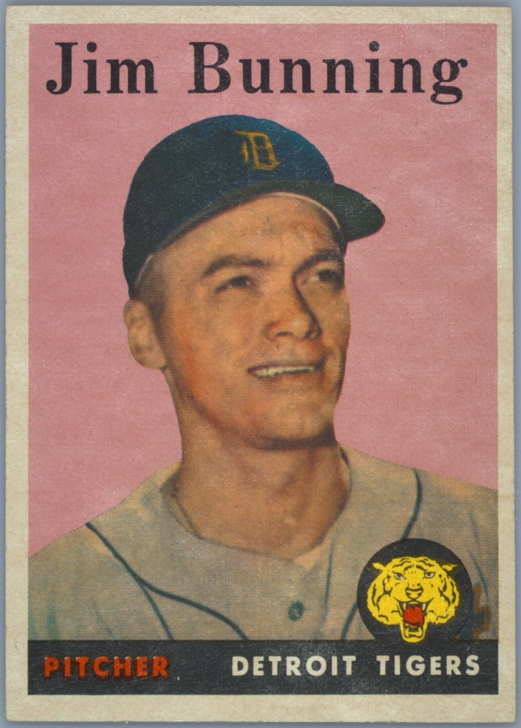 1958 Topps #115 Jim Bunning, Detroit Tigers