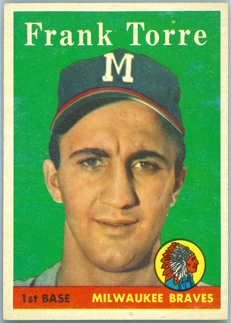 1958 Topps #117 Frank Torre, Milwaukee Braves
