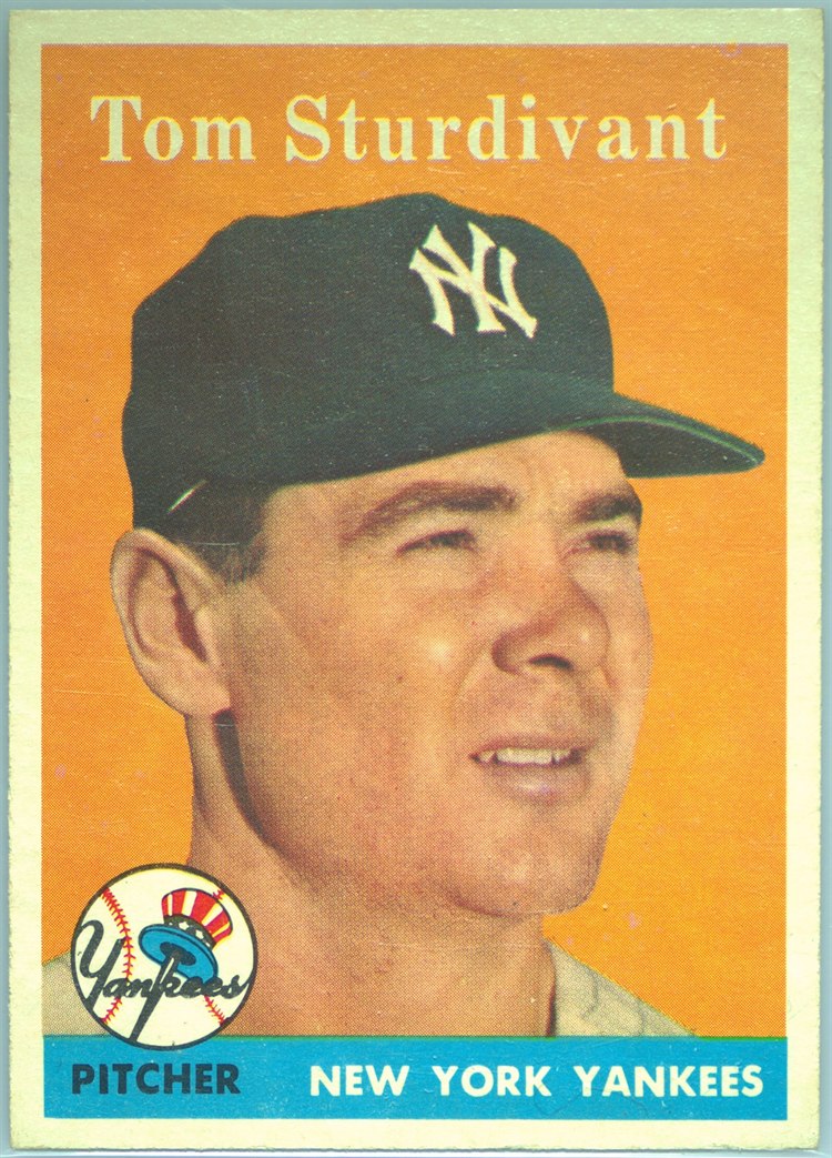1958 Topps #127 Tom Sturdivant, New York Yankees