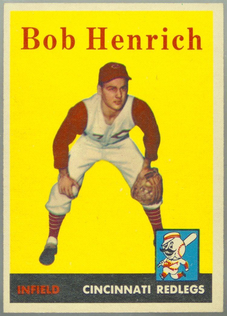 1958 Topps #131 Bob Henrich, Cincinnati Reds