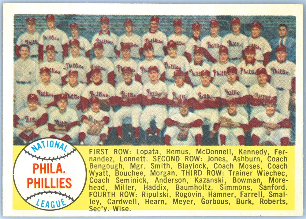 1958 Topps #134 Philadelphia Phillies Team, Philadelphia Phillies