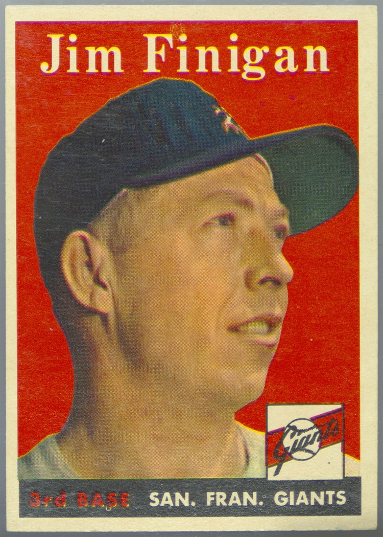 1958 Topps #136 Jim Finigan, San Francisco Giants
