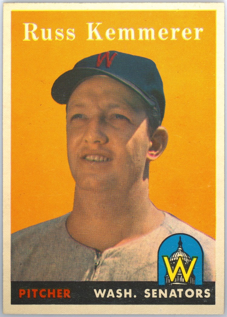 1958 Topps #137 Russ Kemmerer, Washington Senators