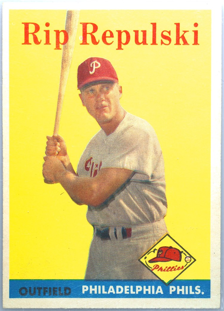 1958 Topps #14 Rip Repulski, Philadelphia Phillies