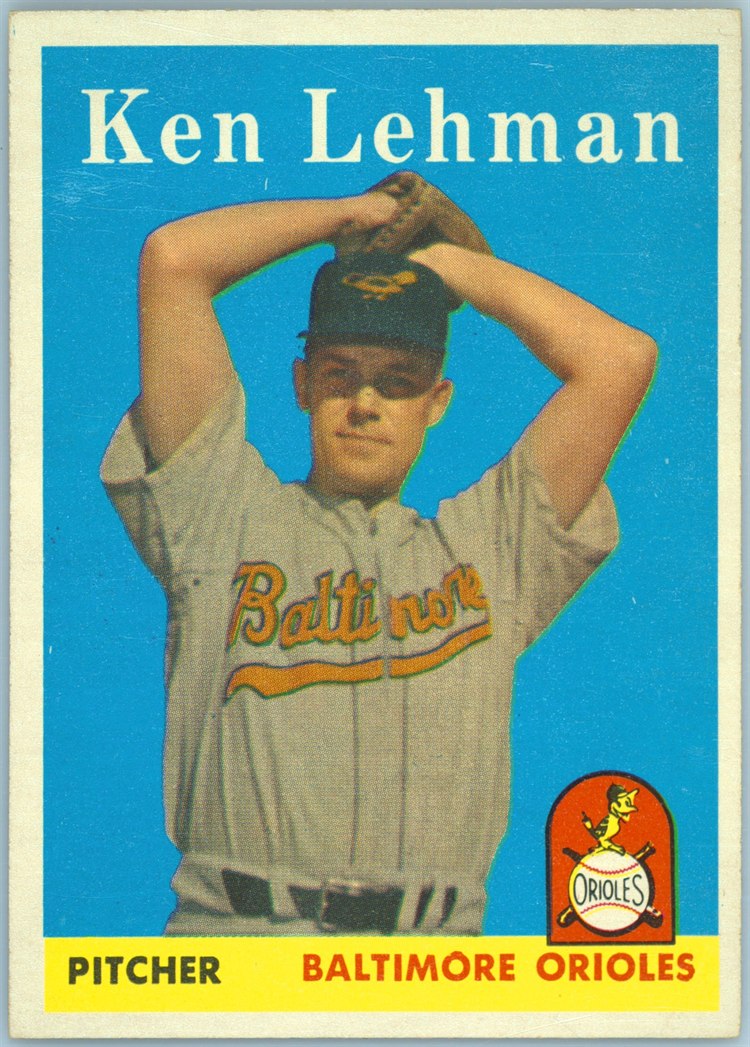 1958 Topps #141 Ken Lehman, Baltimore Orioles