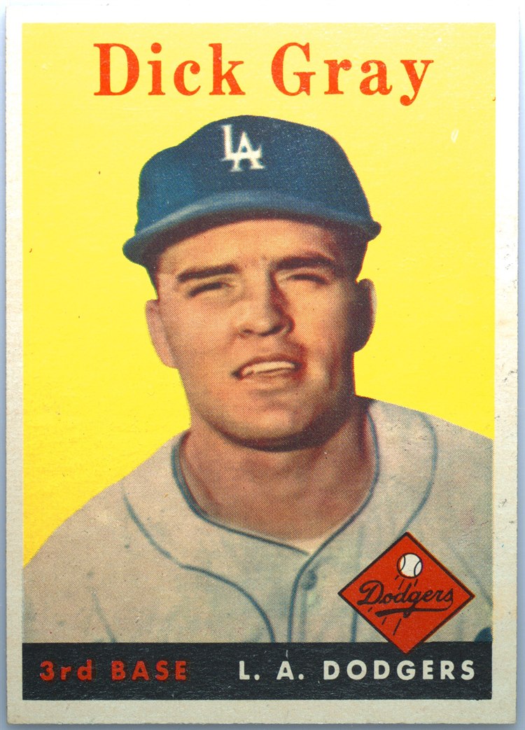 1958 Topps #146 Dick Gray, Los Angeles Dodgers