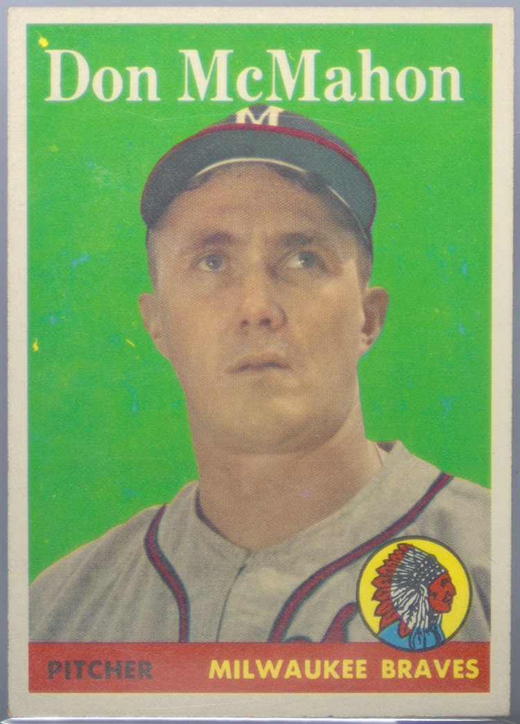 1958 Topps #147 Don McMahon, Milwaukee Braves