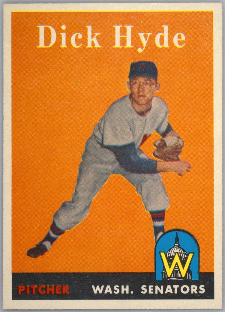 1958 Topps #156 Dick Hyde, Washington Senators