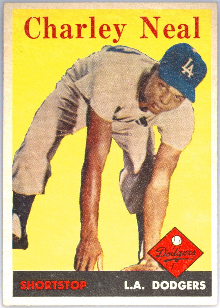 1958 Topps #16 Charlie Neal, Los Angeles Dodgers