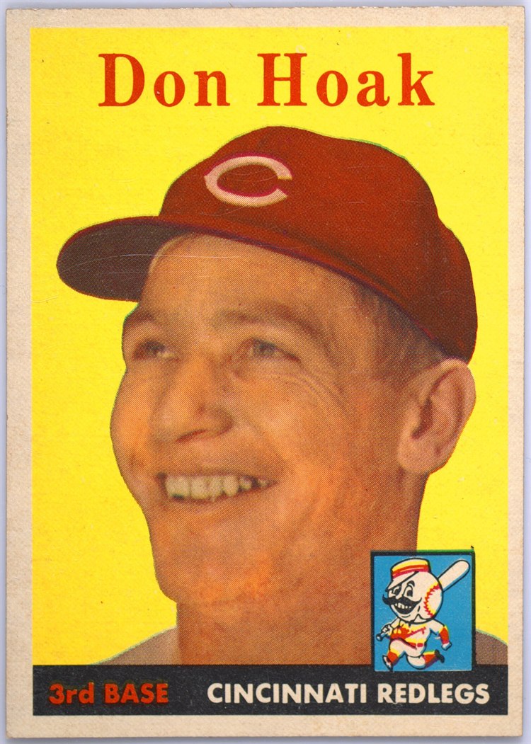 1958 Topps #160 Don Hoak, Cincinnati Reds
