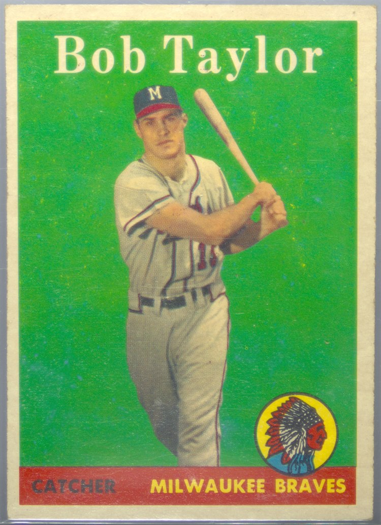 1958 Topps #164 Bob Taylor, Milwaukee Braves