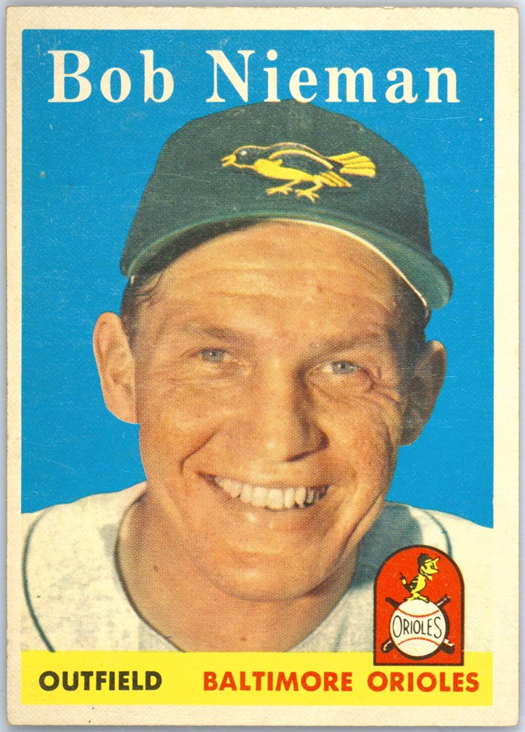 1958 Topps #165 Bob Nieman, Baltimore Orioles