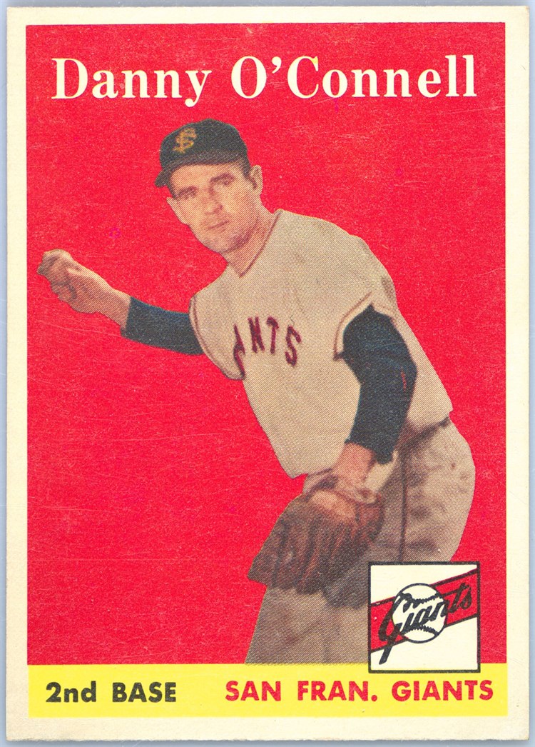 1958 Topps #166 Danny O'Connell, San Francisco Giants