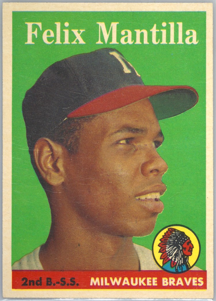 1958 Topps #17 Felix Mantilla, Milwaukee Braves