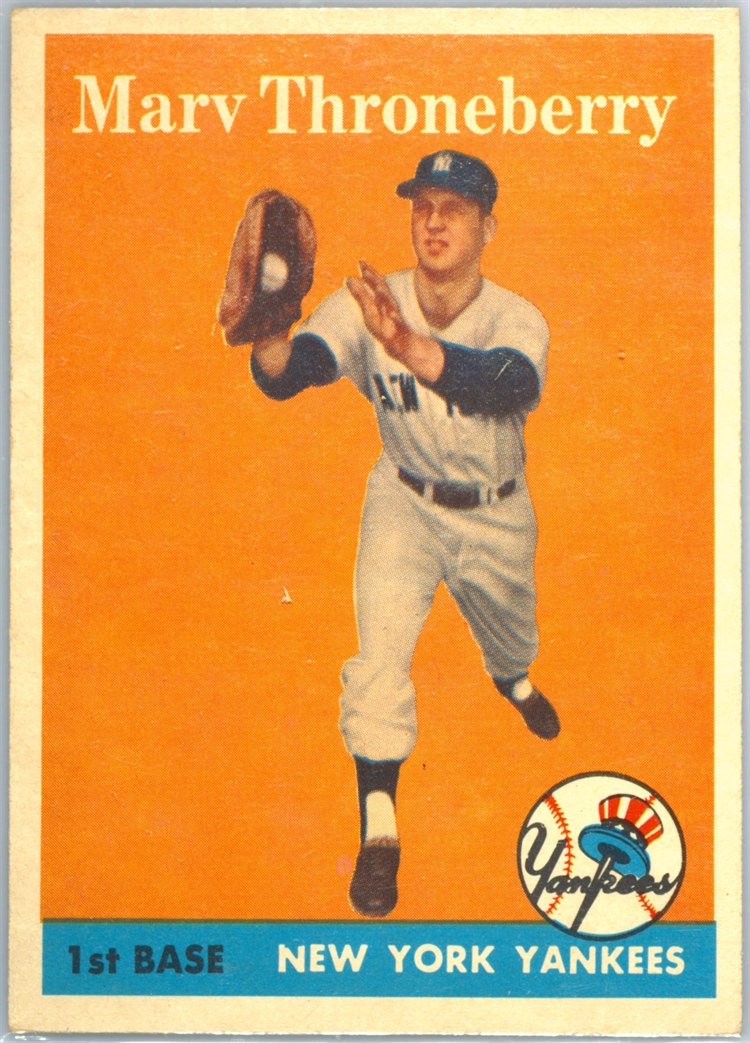 1958 Topps #175 Marv Throneberry, New York Yankees