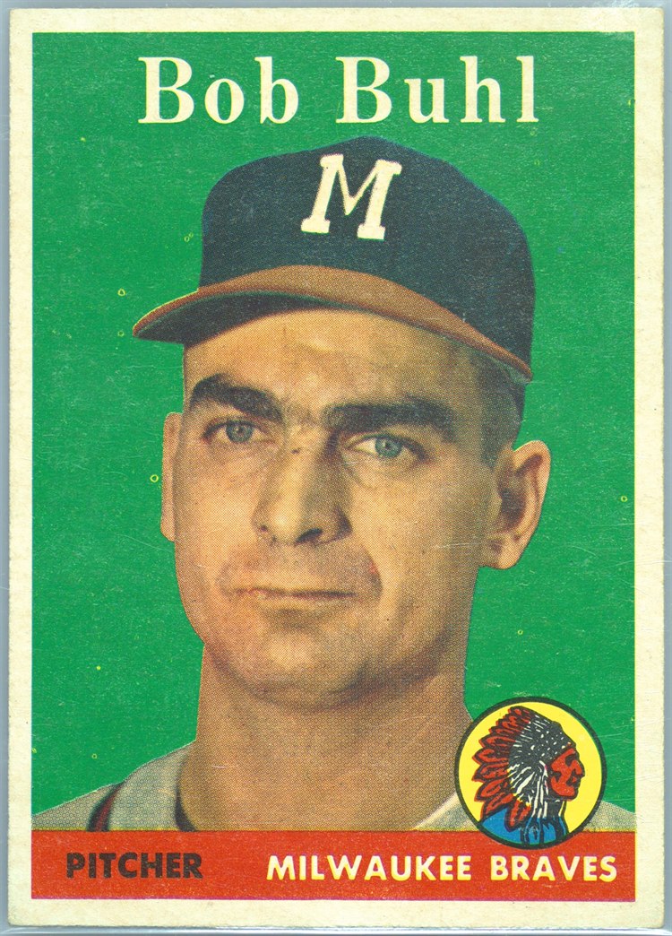 1958 Topps #176 Bob Buhl, Milwaukee Braves