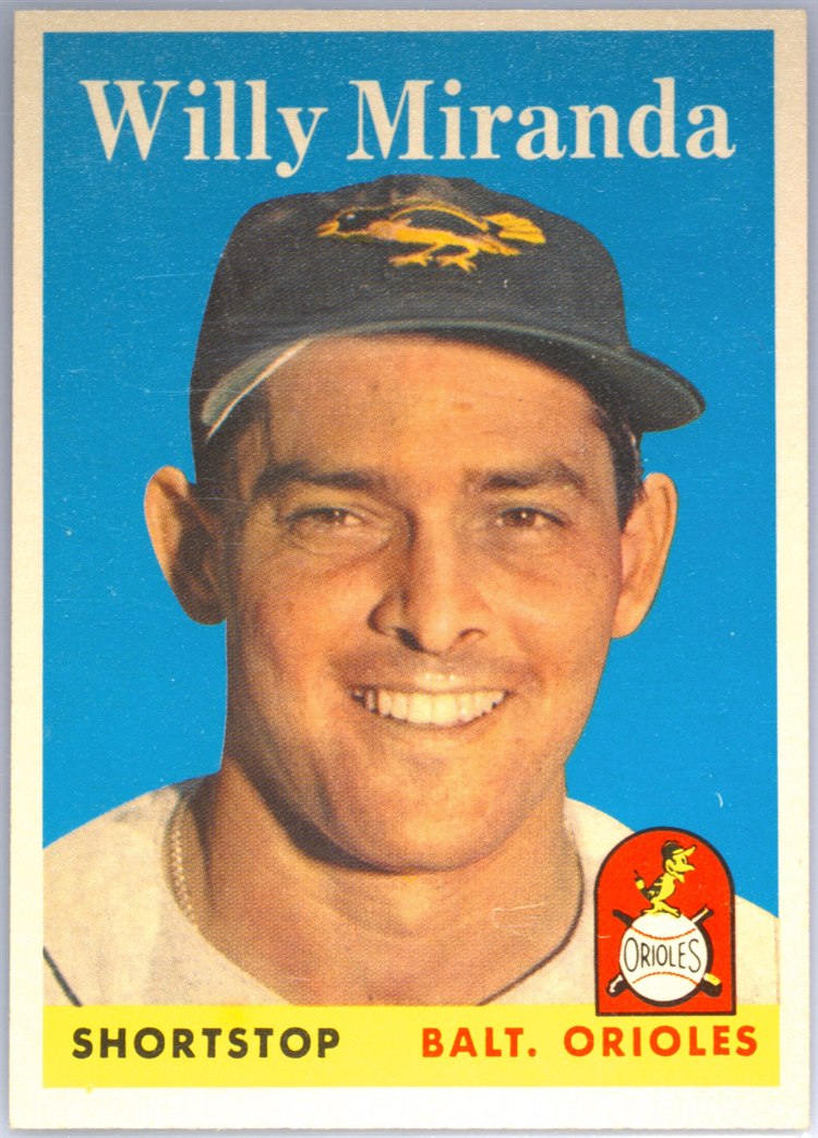 1958 Topps #179 Willy Miranda, Baltimore Orioles