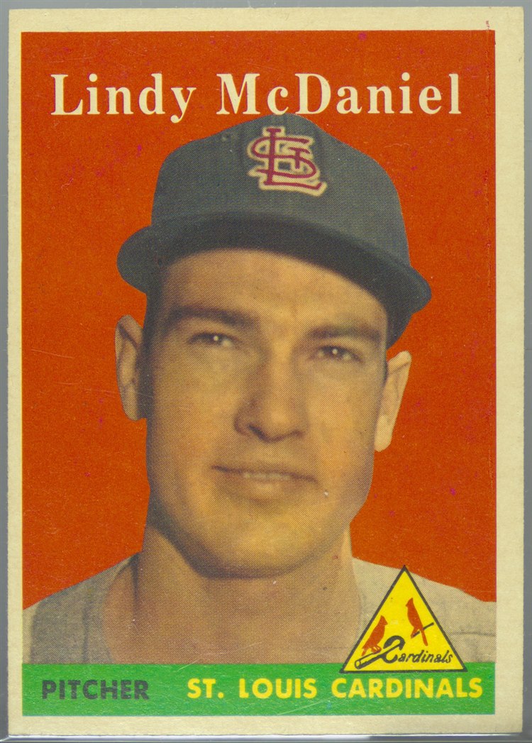 1958 Topps #180 Lindy McDaniel, St. Louis Cardinals