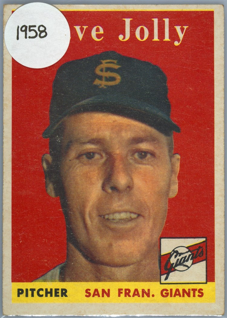 1958 Topps #183 Dave Jolly, San Francisco Giants