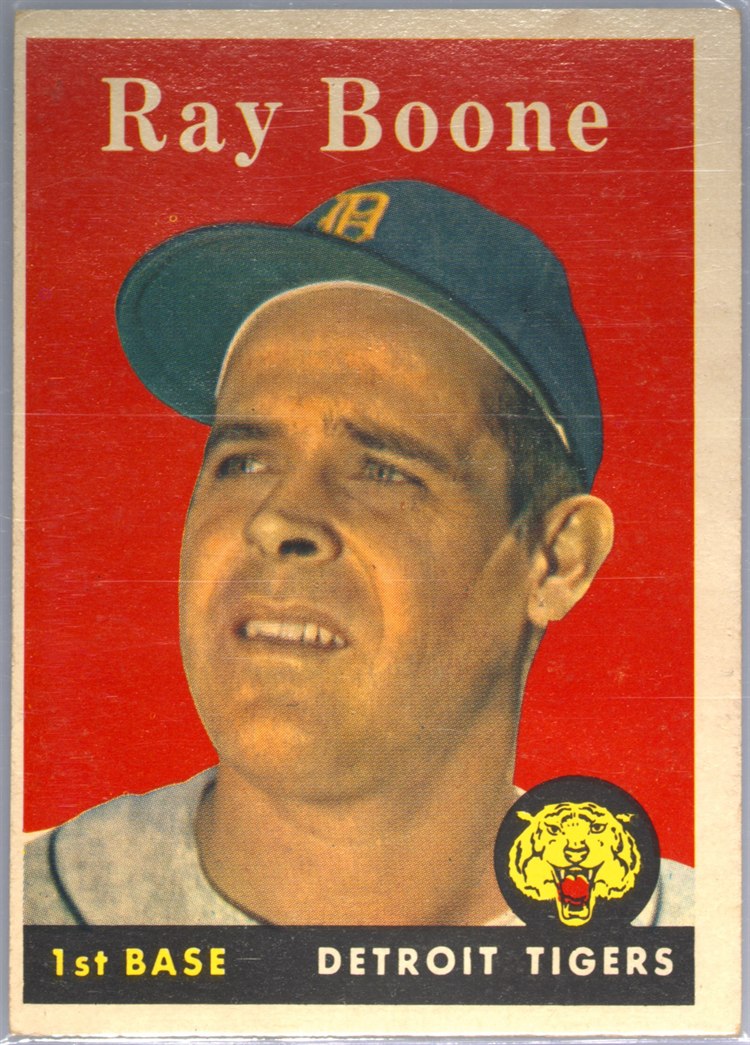 1958 Topps #185 Ray Boone, Detroit Tigers