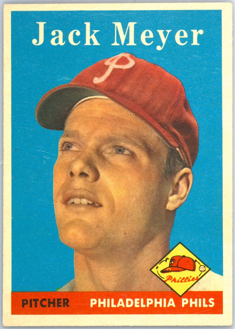 1958 Topps #186 Jack Meyer, Philadelphia Phillies