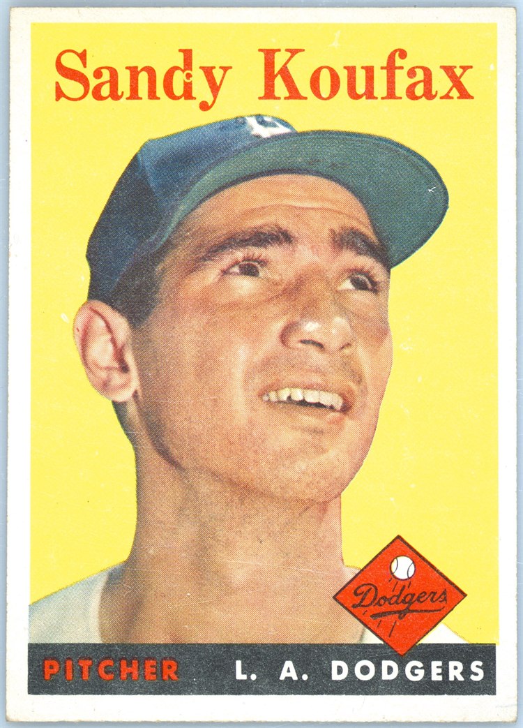 1958 Topps #187 Sandy Koufax, Los Angeles Dodgers