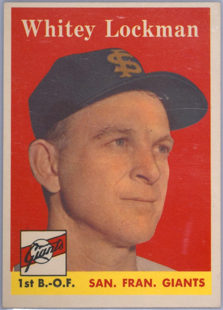 1958 Topps #195 Whitey Lockman, San Francisco Giants