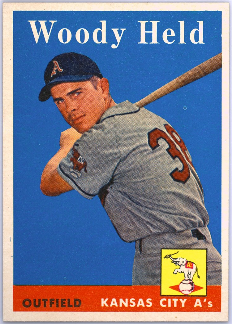 1958 Topps #202 Woodie Held, Kansas City Athletics