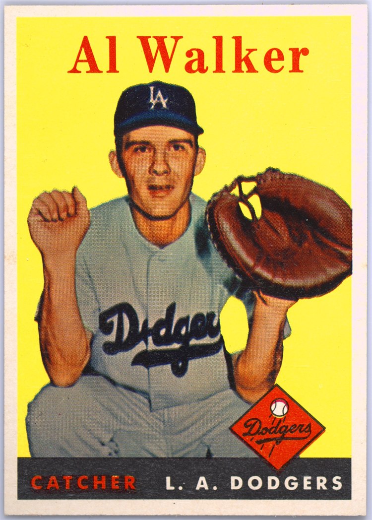 1958 Topps #203 Rube Walker, Los Angeles Dodgers