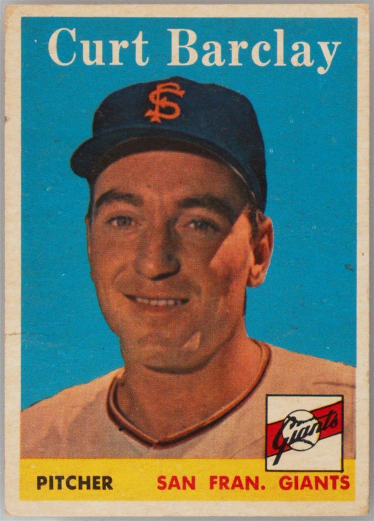 1958 Topps #21 Curt Barclay, San Francisco Giants
