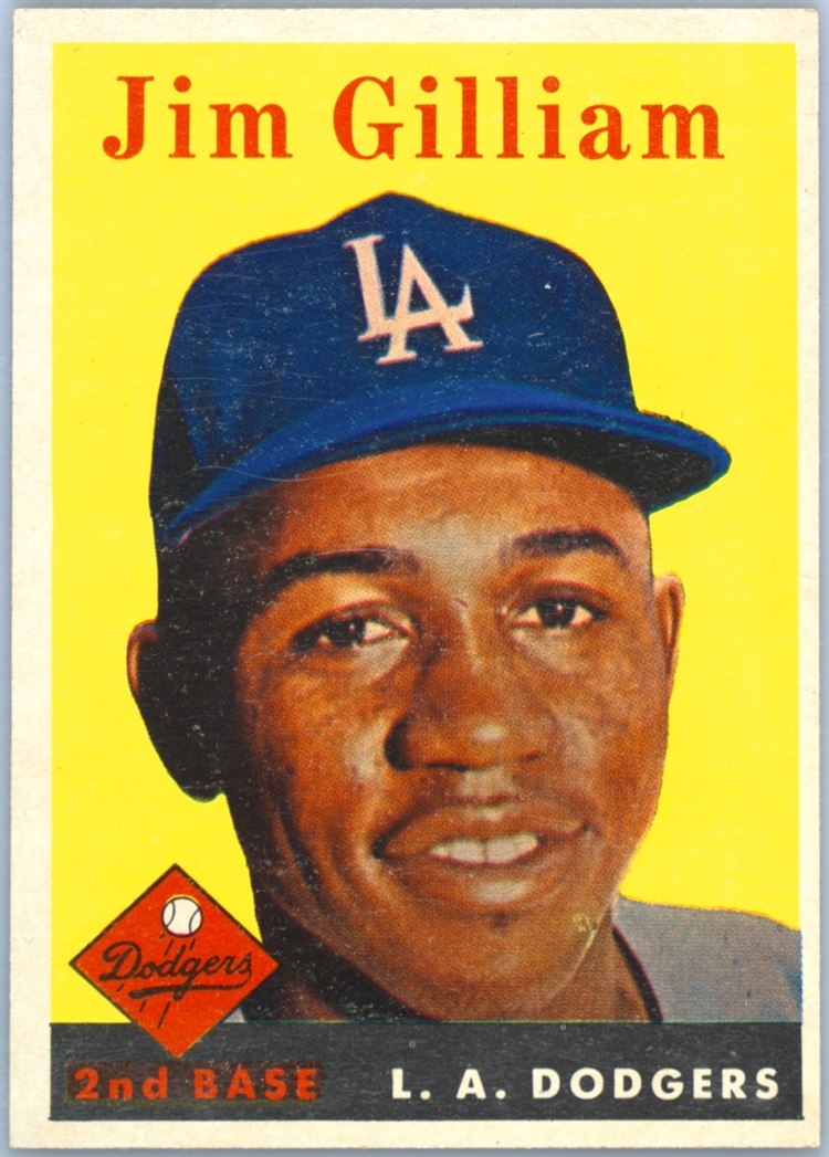 1958 Topps #215 Jim Gilliam, Los Angeles Dodgers