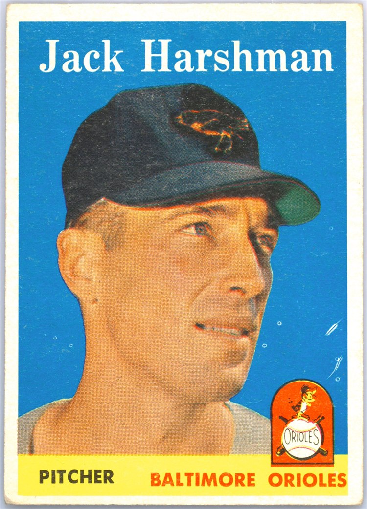 1958 Topps #217 Jack Harshman, Baltimore Orioles