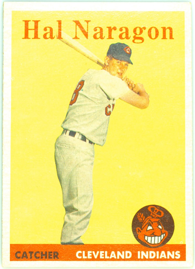 1958 Topps #22 Hal Naragon, Cleveland Indians