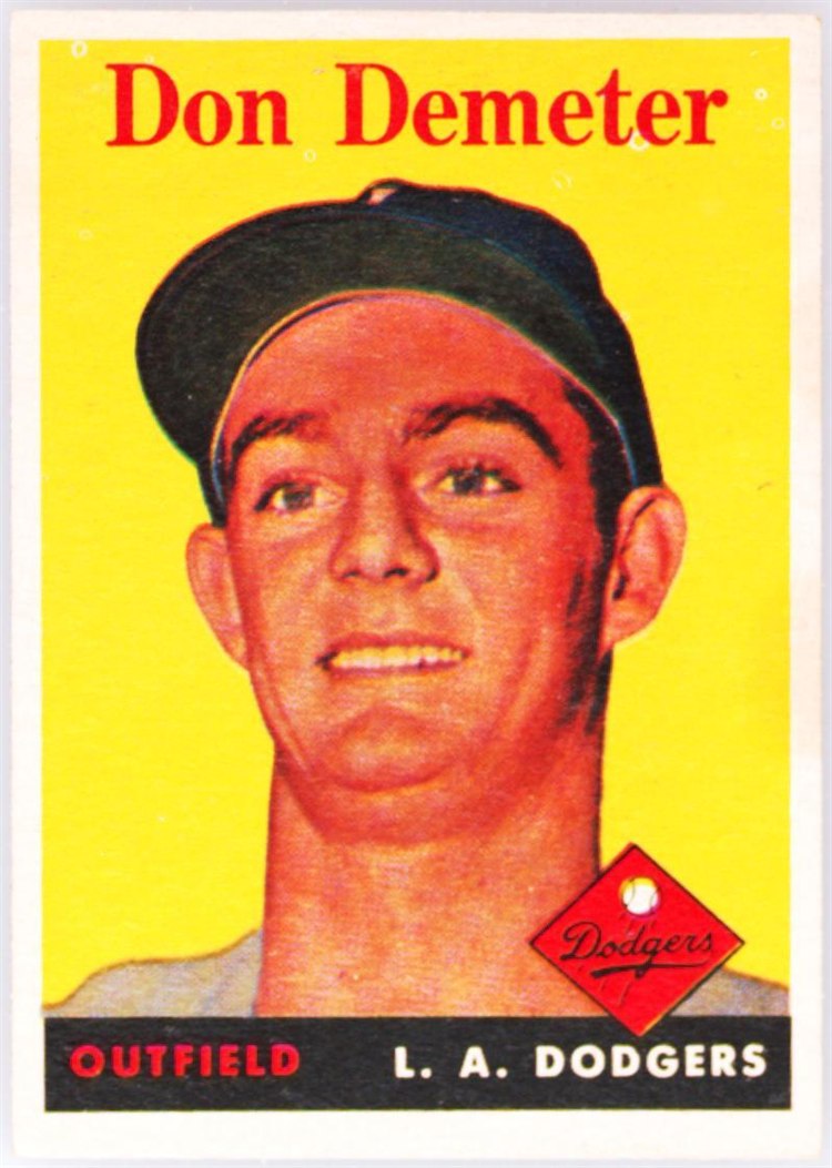 1958 Topps #244 Don Demeter, Los Angeles Dodgers