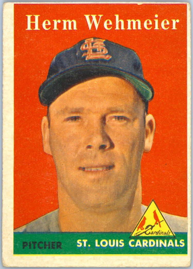1958 Topps #248 Herm Wehmeier, St. Louis Cardinals