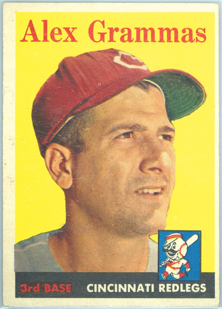 1958 Topps #254 Alex Grammas, Cincinnati Reds