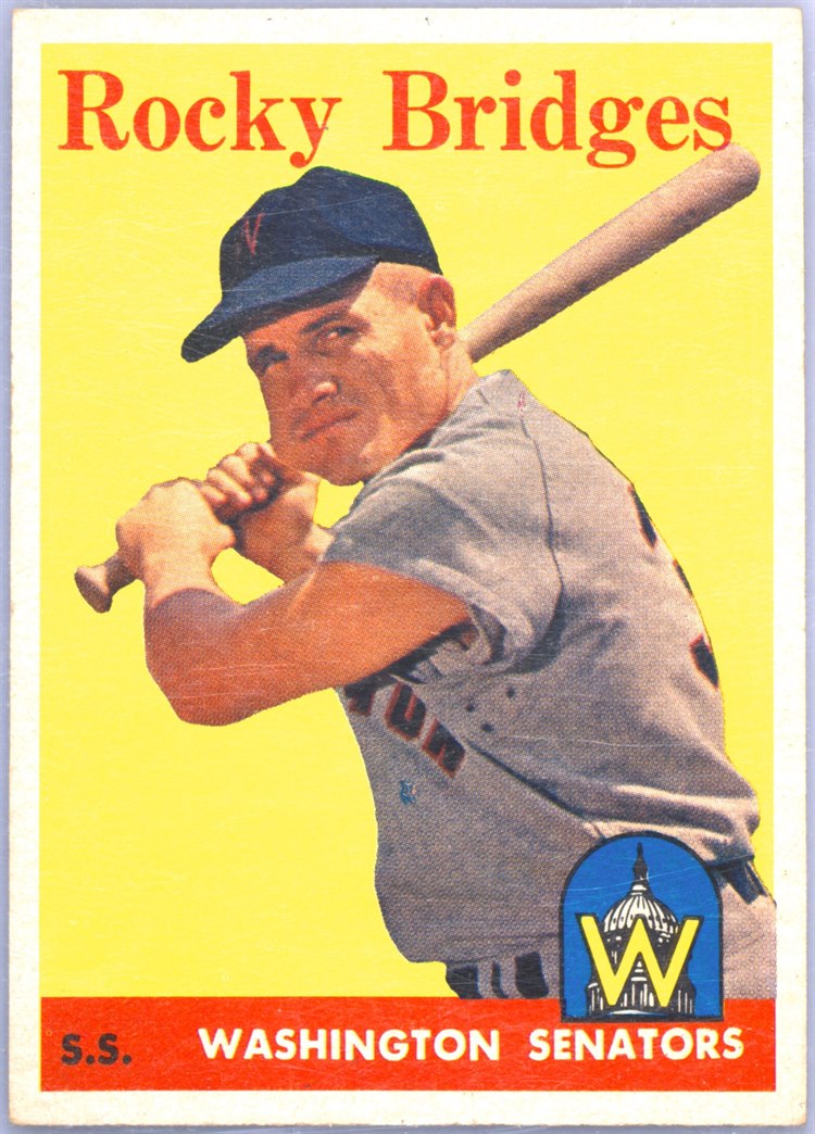 1958 Topps #274 Rocky Bridges, Washington Senators