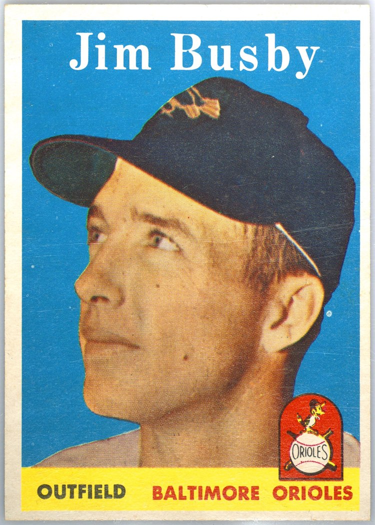 1958 Topps #28 Jim Busby, Baltimore Orioles