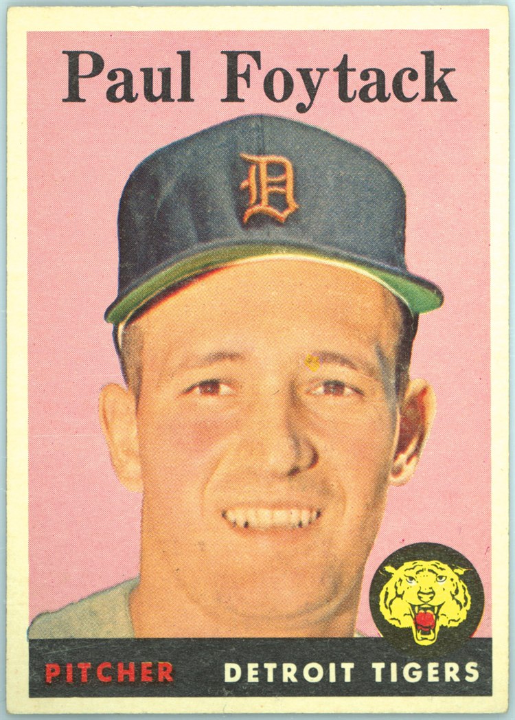 1958 Topps #282 Paul Foytack, Detroit Tigers
