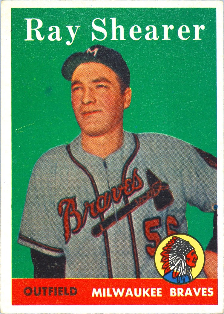 1958 Topps #283 Ray Shearer, Milwaukee Braves