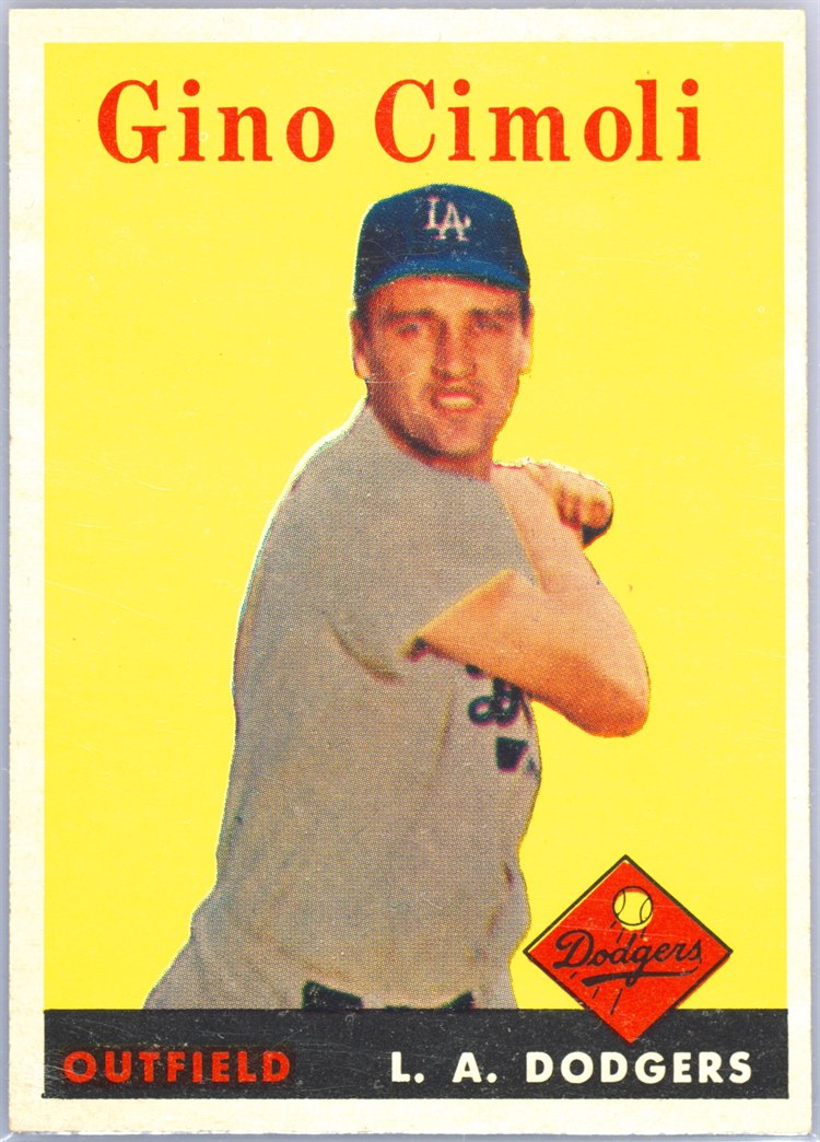 1958 Topps #286 Gino Cimoli, Los Angeles Dodgers